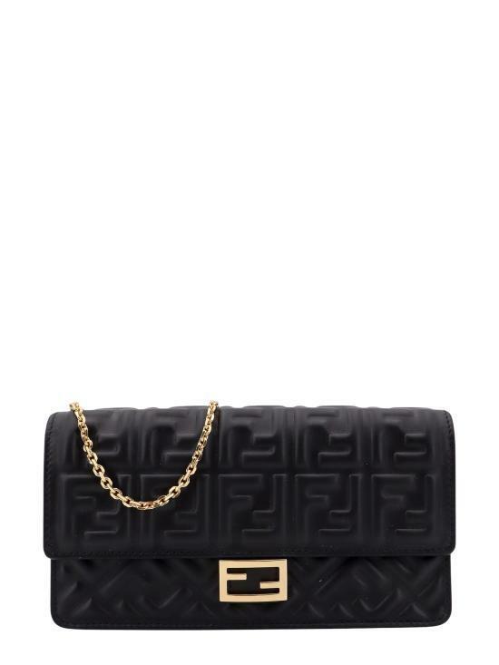 25FW 펜디 바게트 체인 지갑 8M0498AAJDF0KUR BLACK DOM - Fendi