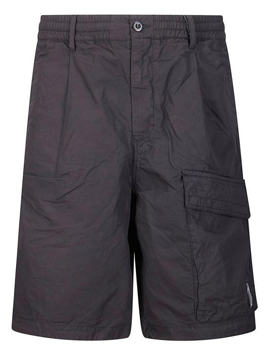 26SS 씨피 컴퍼니 스트레치 사틴 카고 렌즈 쇼츠 20CMBE127A110325G999 BLACK DOM - CP company