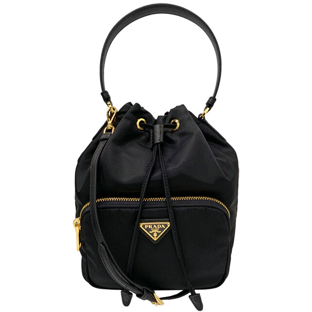 더팩토리 26SS 프라다 VELA 듀엣 삼각 로고 리나일론 숄더 버킷백 / 블랙 (1BH038 RV44 F0002) - Prada