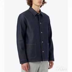 아페쎄 26SS 베스테 케를루안 로고 브로디 COZZI H03205 IAI 데님 셔츠 자켓 썸네일 1