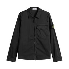 26SS 스톤아일랜드 남성 코튼 오버 셔츠 바람막이 블랙 L1S15 1200015 S0012 V0029 썸네일 1