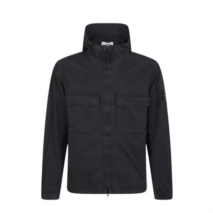 스톤아일랜드 스트레치 오가닉 코튼 트윌 후드 자켓 블랙 4100077 S0A10 V0029 - Stone Island