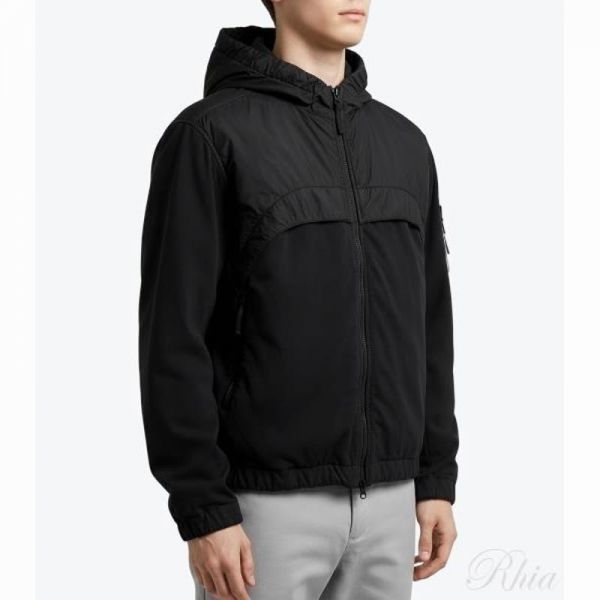 스톤아일랜드 4100041 크링클 랩스 R NY + 저지 250 후드 자켓 K1S15 S0A23 V0029 - Stone Island