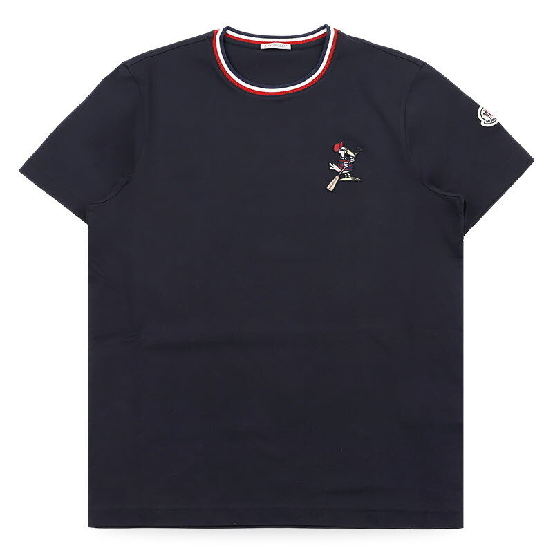 디몬트 몽클레어 남성 몬덕 로고 패치 코튼 반팔(네이비) 8C00012 89AYY 742 - Moncler