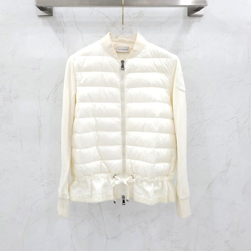 [럭스유] S / 몽클레어 메리노 울 경량 패딩 니트 집업 - Moncler