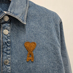 더팩토리 26SS 아미 하트 로고 블루 코튼 오버 데님 셔츠 / 유즈드 블루 (UJK897 DE0046 480) 썸네일 3