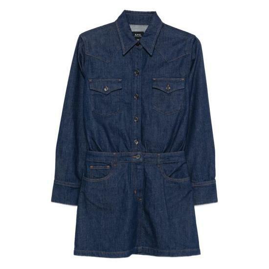 26SS 아페쎄 미디 원피스 COHMJF35250IAI INDIGO DOM - A.P.C.