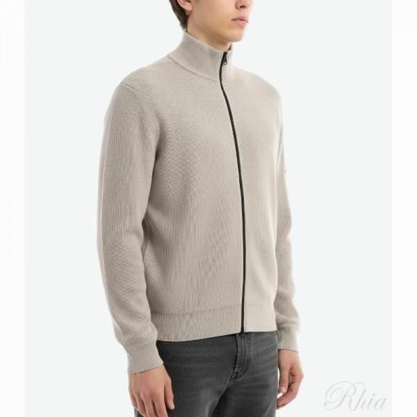 스톤아일랜드 26SS 5100126 리브드 소프트 오가닉 코튼 집업 스웨터 L1S15 S00D8 V0M9A 리브 - Stone Island