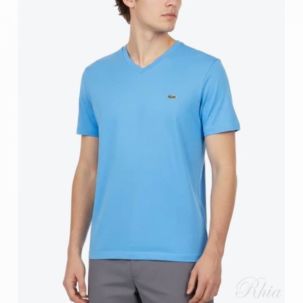 라코스테 브이넥 피마 코튼 저지 티셔츠 TH6710 IY3 맨즈 - Lacoste