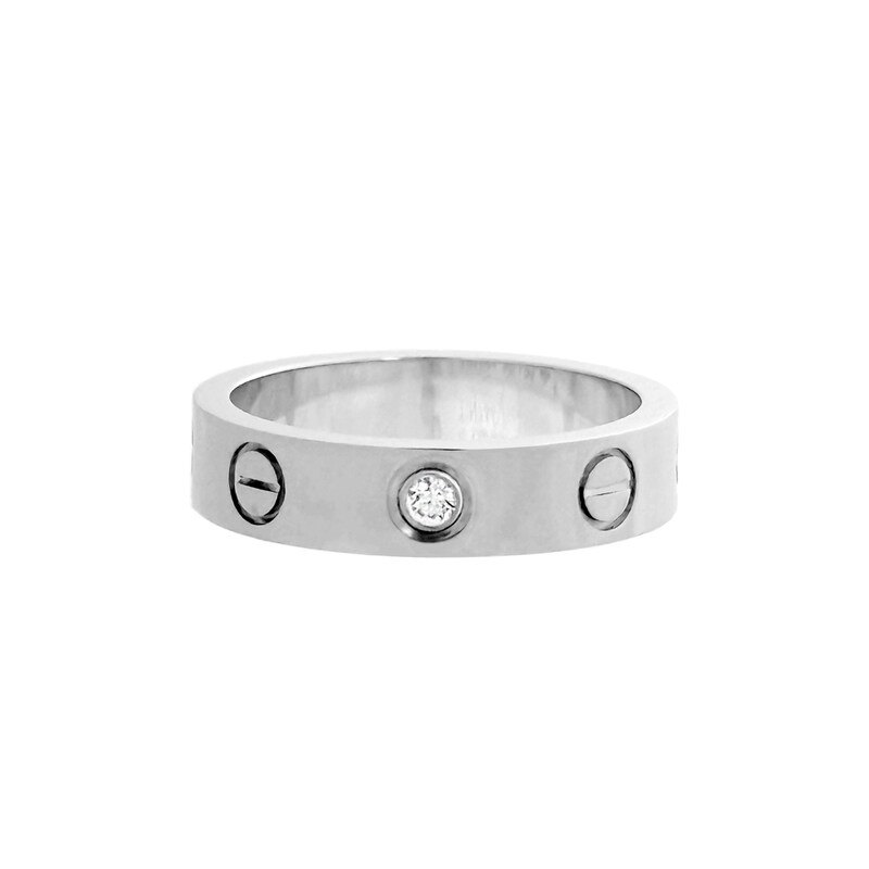 [46] 까르띠에 B40505 러브링 스몰 1P 다이아 C0106C052 - Cartier