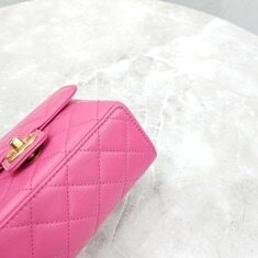 [럭스유] 샤넬 핑크 클래식 미니 체인 플랩백 내장칩 썸네일 7