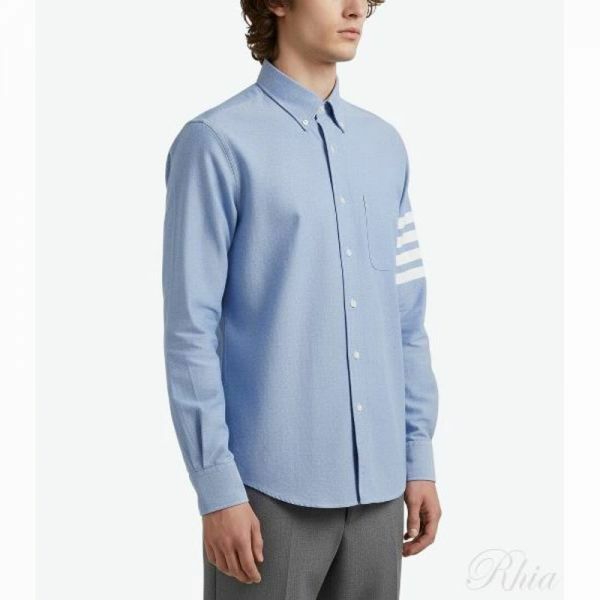 톰브라운 26FW 플란넬 4 바 셔츠 MWL272A 05245 480 - Thom Browne