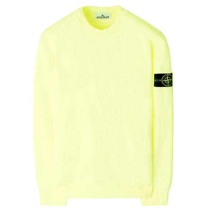 26SS 스톤 와펜 라운드 맨투맨 레몬 L1S156100060 S0051 V003C - Stone Island