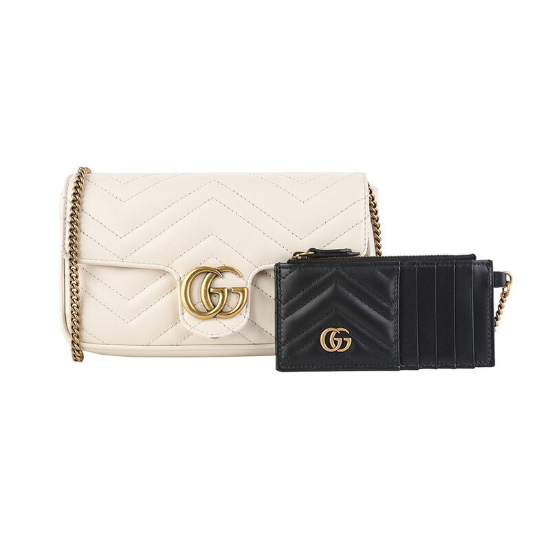 구찌 751526 GG 마몽 카드 케이스 지갑 체인 크로스백 36682K - Gucci