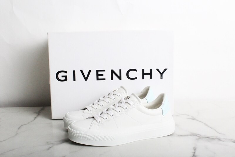 지방시 레더 화이트 로고 스니커즈 38 (250) N - Givenchy