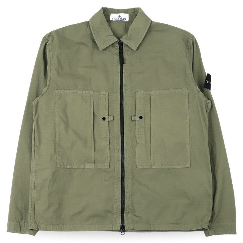 디몬트 스톤 남성 머서라이즈드 립스탑 오버셔츠 자켓(밀리터리) L1S15 1200005 S0298 V005G - Stone Island