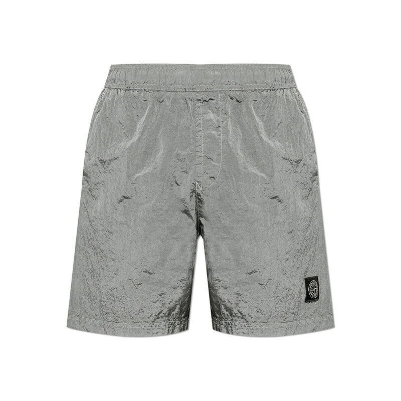 26SS 로고 패치 스윔 숏팬츠 그레이 L1S15 B100004 S0043 V0061 - Stone Island