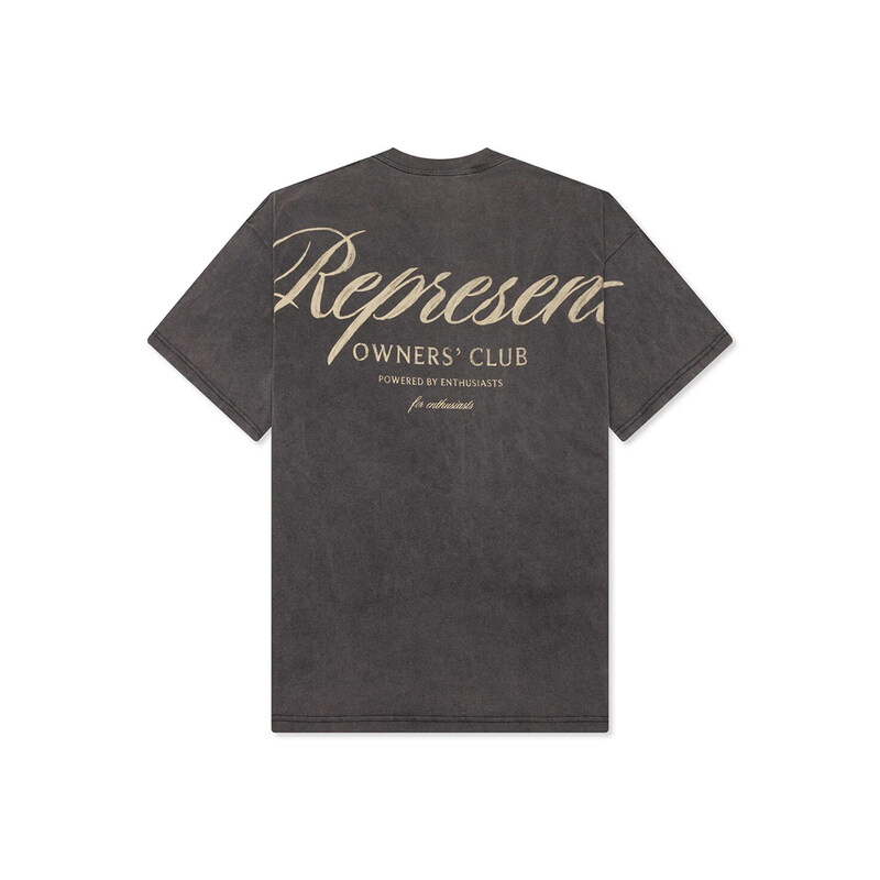 26SS 오너스 클럽 스크립트 티셔츠 빈티지그레이 OCM41201 47 - Represent