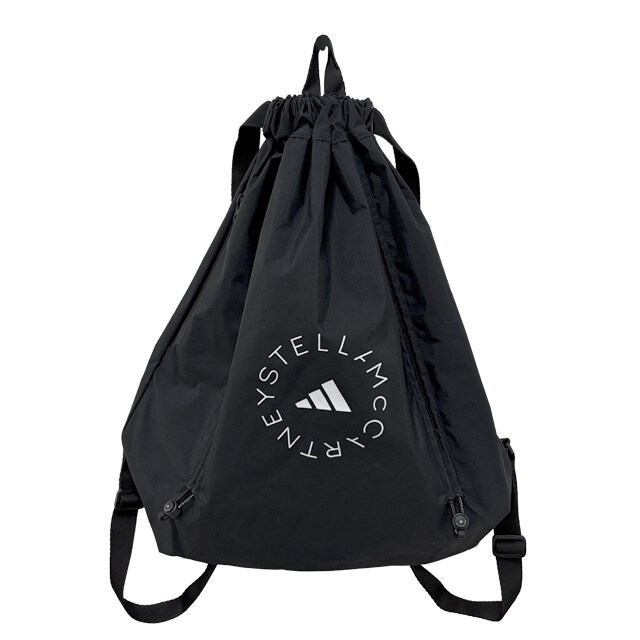 더팩토리 26SS 아디다스 X 스텔라 맥카트니 로고 짐색 백팩 / 블랙 (JJ4693) - Stella McCartney