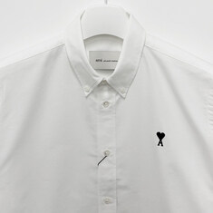 더팩토리 26SS 아미 하트 로고 버튼 다운 코튼 옥스포드 셔츠 / 내추럴 화이트 (HSH763 CO0031 168) 썸네일 2