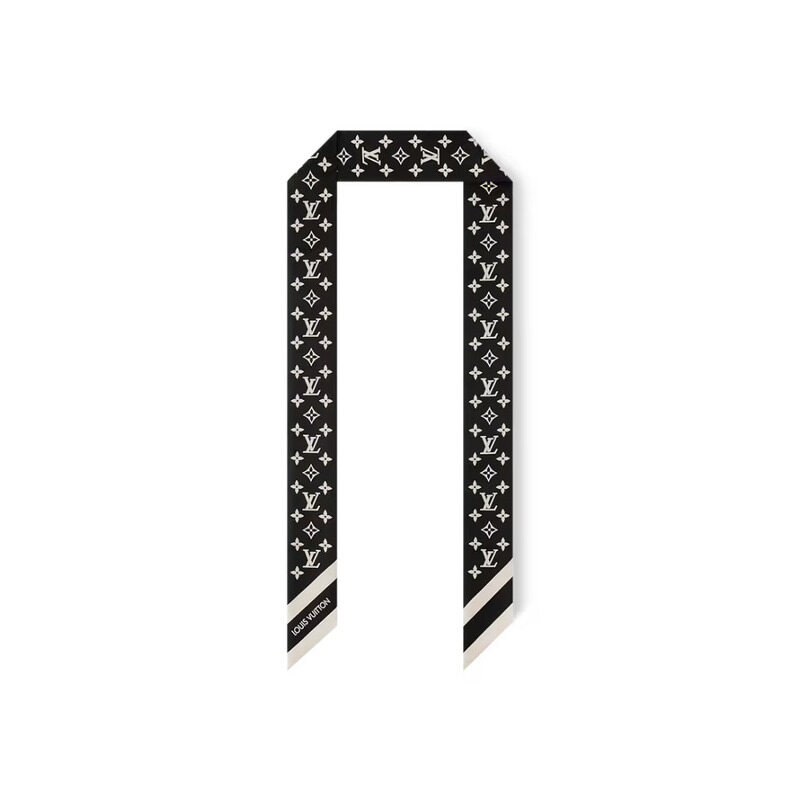 루이비통 모노그램 실루엣 BB 방도 실크 스카프 블랙 M97169 - Louis Vuitton
