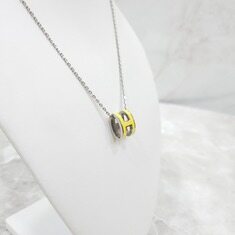 [럭스유] 에르메스 H 펜던트 팝아슈 목걸이 미모사 H147991FP 썸네일 4