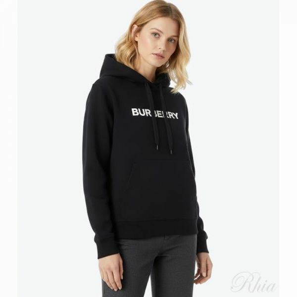 버버리 로고 프린트 코튼 후디 8054386 - Burberry