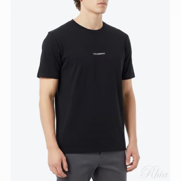CP컴퍼니 24 1 저지 로고 티셔츠 18CMTS085A 005431G 999 반팔 - CP company