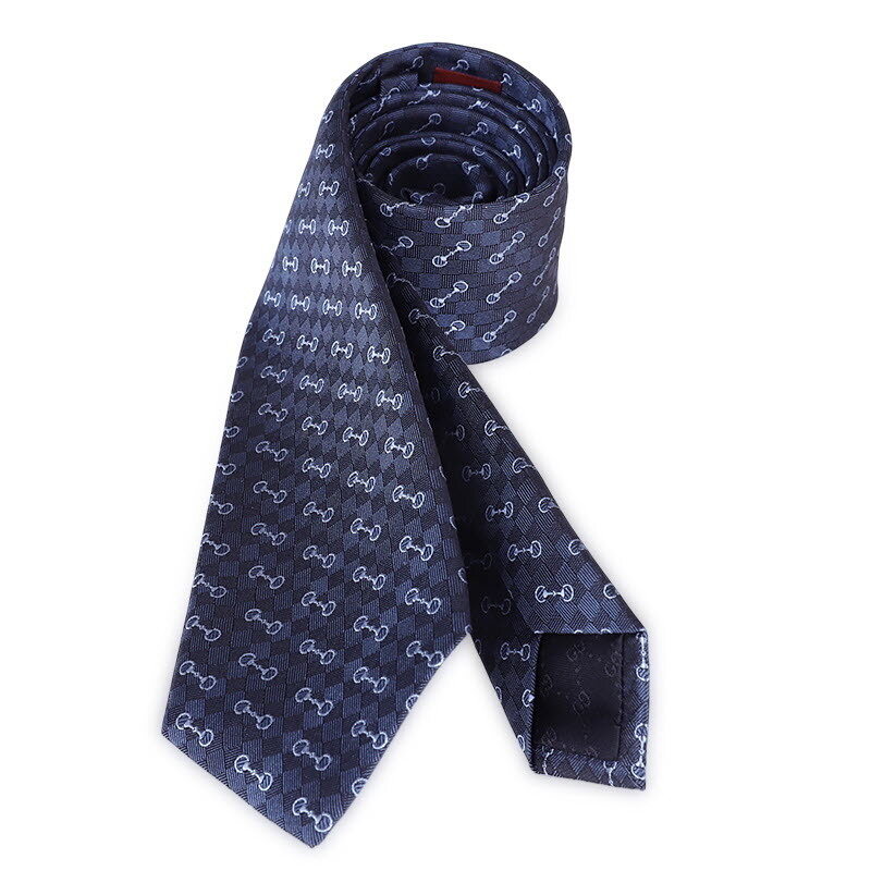 디몬트 구찌 남성 홀스빗 자카드 실크 넥타이(네이비) 853367 4E009 4169 - Gucci