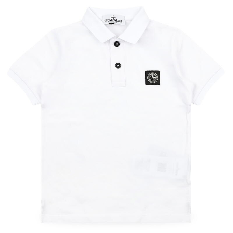 디몬트 스톤 키즈 로고 패치 PK 반팔(화이트) L1S16 2200002 S0018 V1001 10,12A - Stone Island