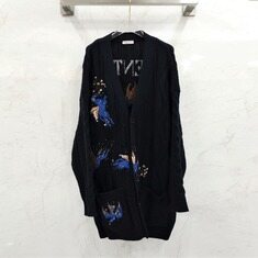 [럭스유] XL / 발렌티노 백 로고 자수 애니멀 가디건 썸네일 1