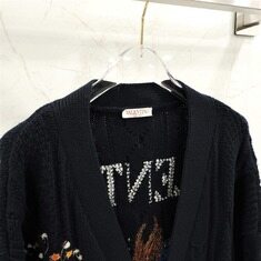 [럭스유] XL / 발렌티노 백 로고 자수 애니멀 가디건 썸네일 3