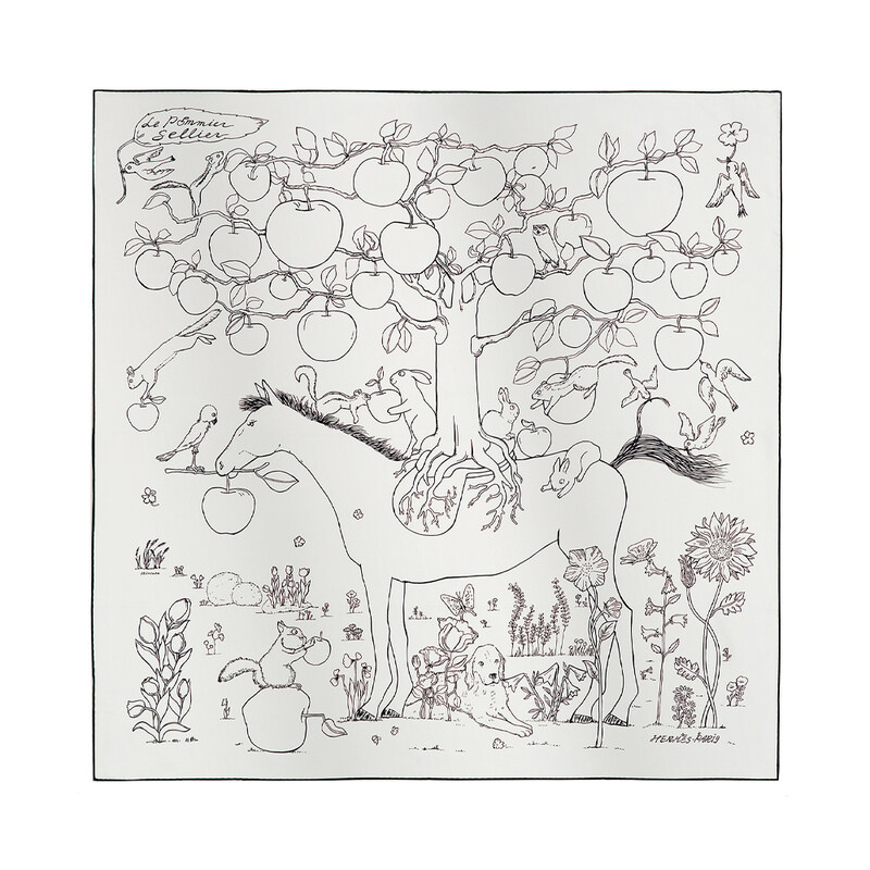 에르메스 Le Pommier Sellier 90스카프 H004307S 09 - Hermes