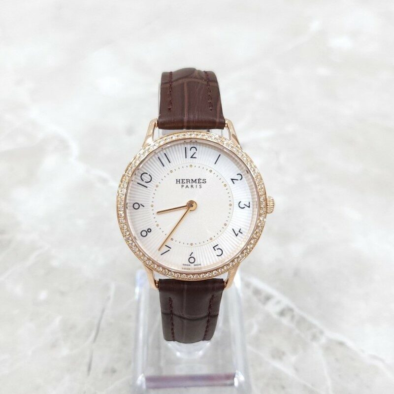 [럭스유] (새상품) 에르메스 베젤 다이아 데르메스 시계 18K 핑크골드 - Hermes