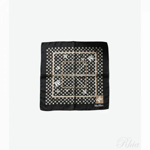 막스마라 26SS CARRE90W1 실크 스카프 14541151 002 14541151600 - Max Mara