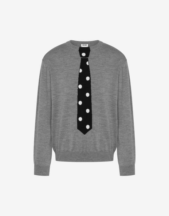 26SS 모스키노 스웨터 AEF261ZZ09190200AEF0497 Grey DOM - Moschino