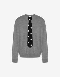 26SS 모스키노 스웨터 AEF261ZZ09190200AEF0497 Grey DOM 썸네일 1