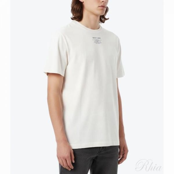 골든구스 블랙 레터링 원 화이트 코튼 티셔츠 GMP01220 P001881 11421 - Golden Goose