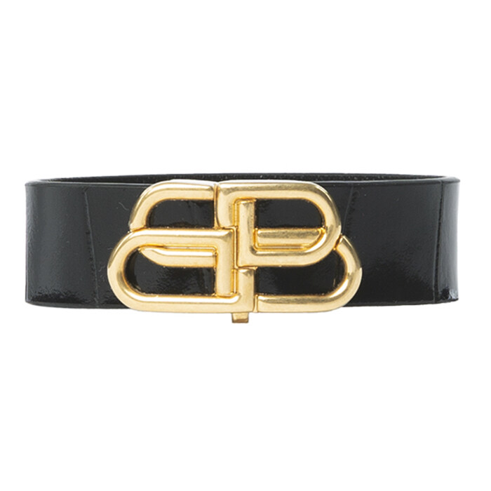 발렌시아가 BB로고 레더 브레이슬릿 팔찌 656827 1LRIM 1000 - Balenciaga