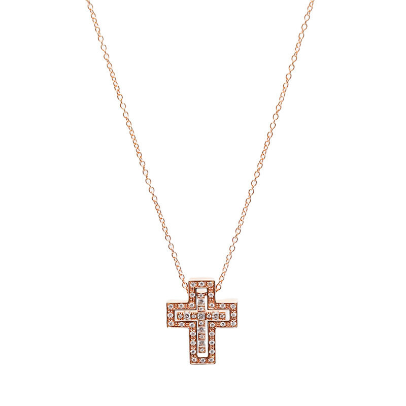 로즈 골드 다이아 18K 벨에포크 XS 목걸이 - Damiani