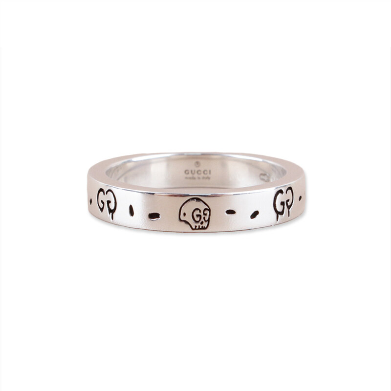 구찌 고스트 공용 링 반지 실버 4mm 477932 J8400 0701 - Gucci