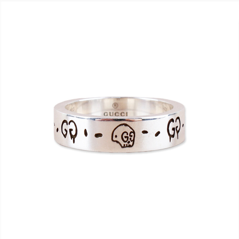 구찌 고스트 공용 링 반지 실버 6mm 477339 J8400 0701 - Gucci