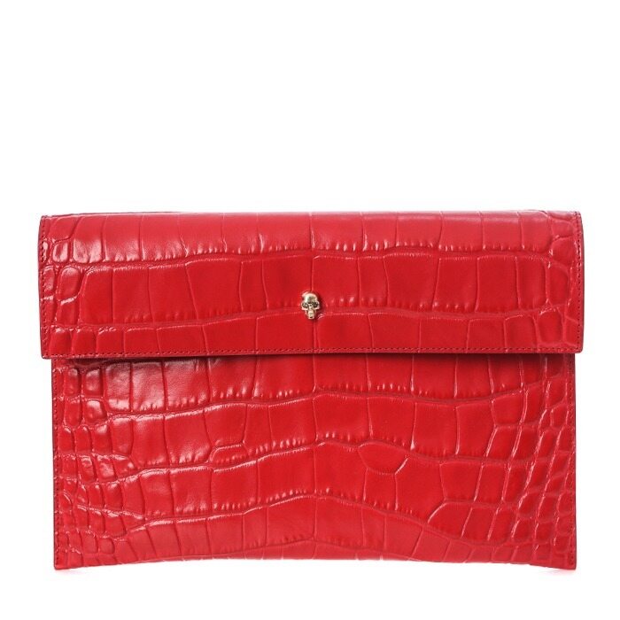 알렉산더맥퀸 골드스컬 코코스탬프 클러치백/632033 1JMEG 6013 - Alexander McQueen