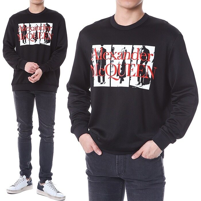 알렉산더맥퀸 벨루어 런웨이 비스코사 맨투맨/704998 QTZ13 0901 - Alexander McQueen