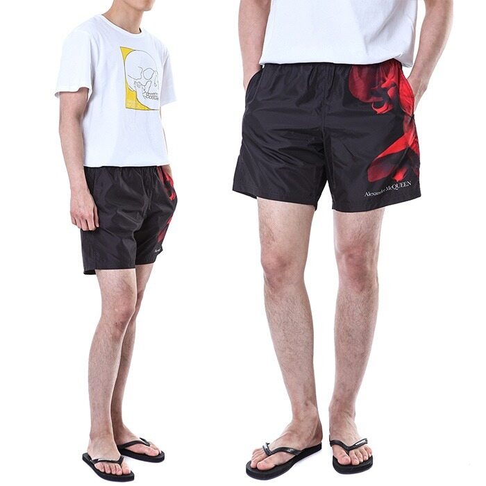 알렉산더맥퀸 오키드플라워 로고 프린트 비치웨어/759419 4404Q 1074 - Alexander McQueen