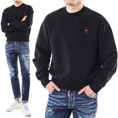 아미 시그니처 하트자수로고 맨투맨/BFUSW005 747 001 썸네일 1