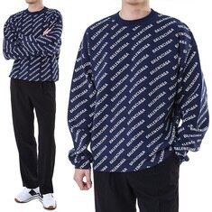 발렌시아가 멀티로고 울 라운드 니트/736247 T3233 8502 썸네일 1