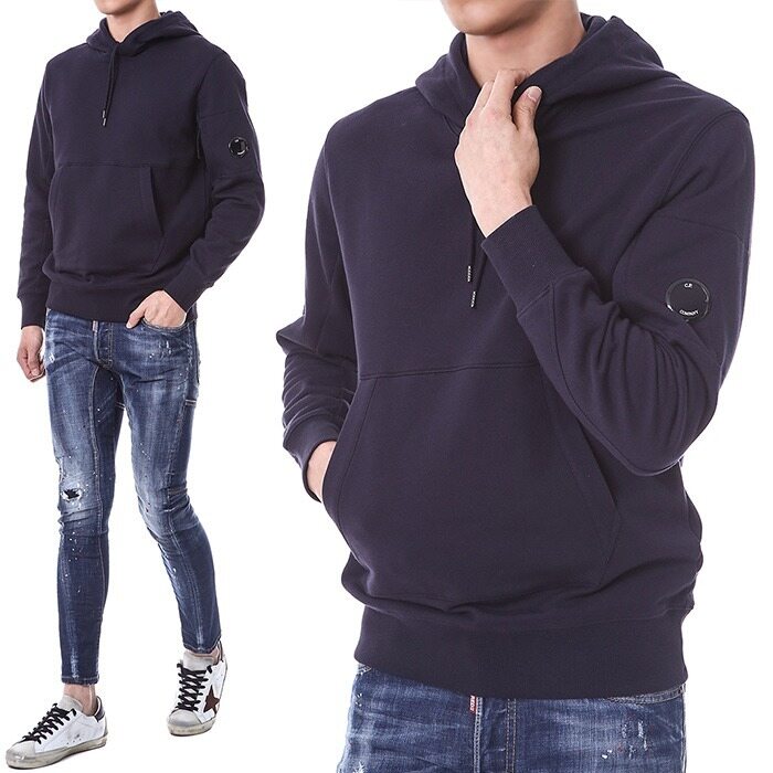 씨피컴퍼니 렌즈와펜 로고밴딩 기모 후드티/13CMSS023A 005086W 888 - CP company