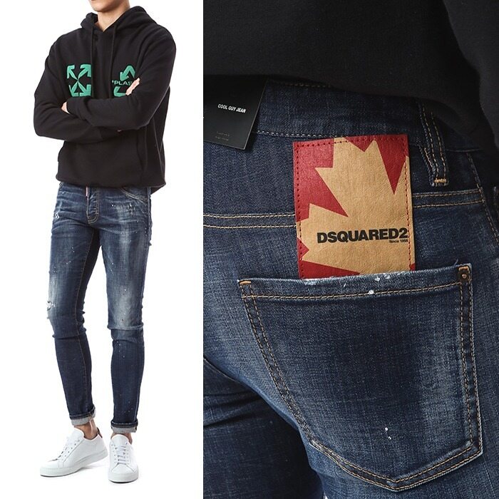 [디스퀘어드]메이플 빅패치 레드페인트 진청진_쿨가이핏/71LB0778 - Dsquared2