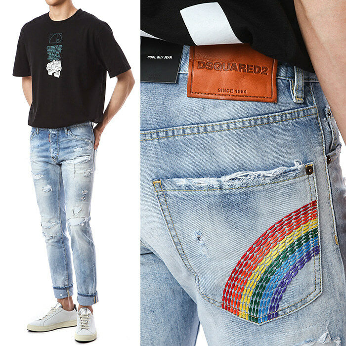 [디스퀘어드]레인보우 스티치 아이스진_쿨가이핏/71LB0707 - Dsquared2